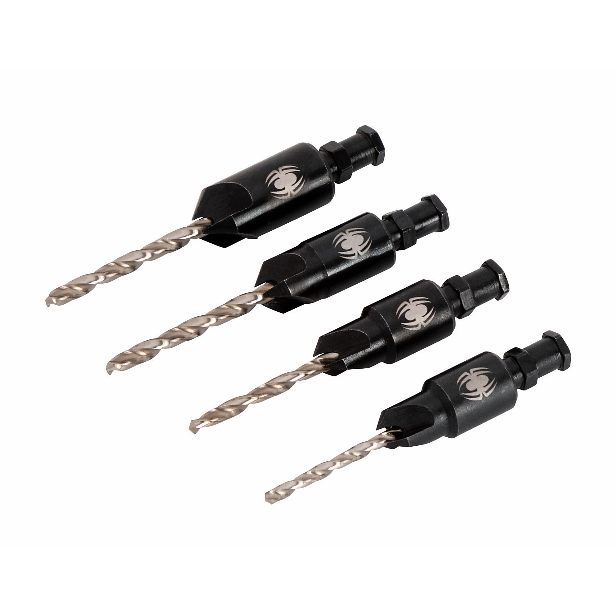 SPYDER 4-Piece HSS Countersink Twist Drill Bit Set (#6, #8, #10, #12) (3/32-Inch, 7/64-Inch, 1/8-Inch) 19168